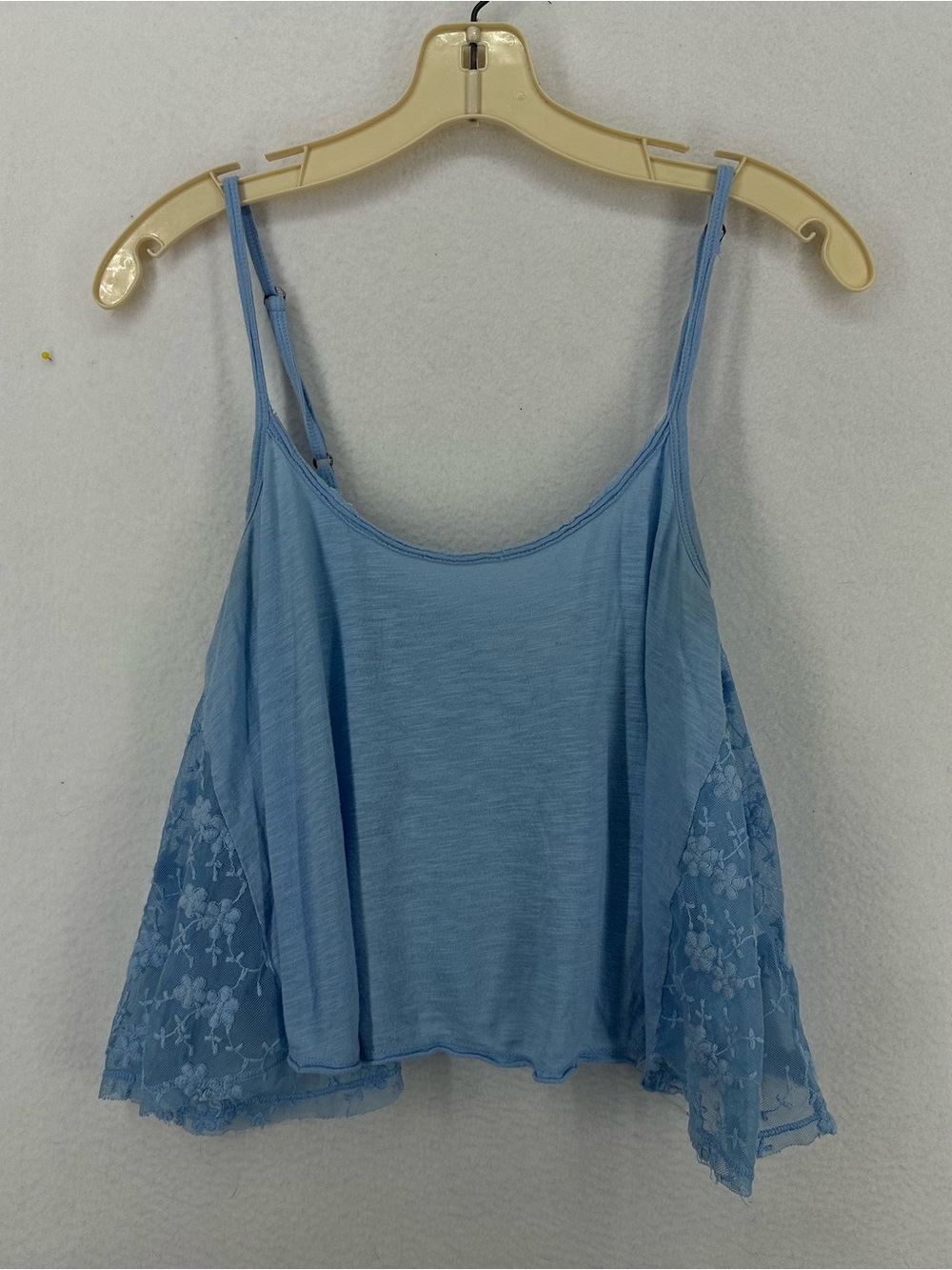 Hollister Women’s Medium Blue Lace Swing Cami Tank Top Boho Adjustable Straps